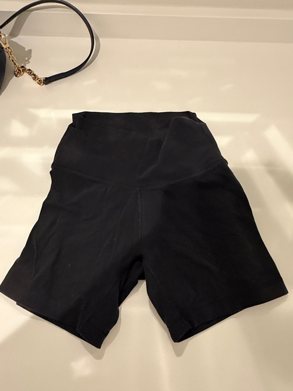 Aritzia Black High-Rise Bike Shorts